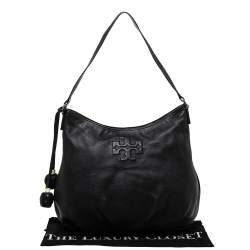 مملوكة مسبقًا Tory Burch Black Leather Thea Hobo