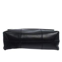 Pre Owned حقيبة توري برش يد علوية Block T جلد سوداء