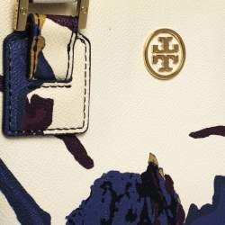 مملوكة مسبقًا Tory Burch Multicolor Floral Print Coated Canvas Large Robinson Dome Satchel