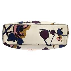 مملوكة مسبقًا Tory Burch Multicolor Floral Print Coated Canvas Large Robinson Dome Satchel