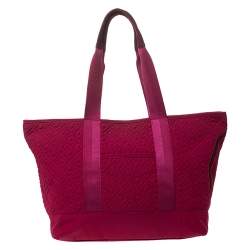 مملوكة مسبقًا Tory Burch Fuchsia Nylon Marion Shopper Tote