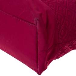 مملوكة مسبقًا Tory Burch Fuchsia Nylon Marion Shopper Tote