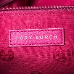 مملوكة مسبقًا Tory Burch Fuchsia Nylon Marion Shopper Tote