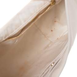 Pre Owned Tory Burch Cream Quilted Leather Bryant Shoulder Bag