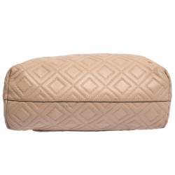 مملوكة مسبقًا Tory Burch Beige Quilted Leather Fleming Tote