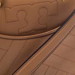 مملوكة مسبقًا Tory Burch Caramel Brown Leather Mini Alexa Crobssbody Bag