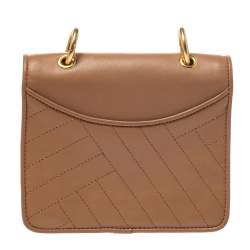 مملوكة مسبقًا Tory Burch Caramel Brown Leather Mini Alexa Crobssbody Bag