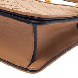مملوكة مسبقًا Tory Burch Caramel Brown Leather Mini Alexa Crobssbody Bag