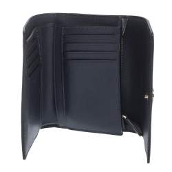 Pre Owned محفظة توري برش كومباكت روبينسون جلد أسود