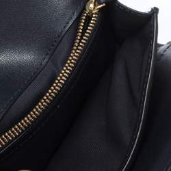 Pre Owned محفظة توري برش كومباكت روبينسون جلد أسود