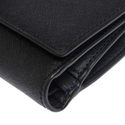 Pre Owned محفظة توري برش كومباكت روبينسون جلد أسود