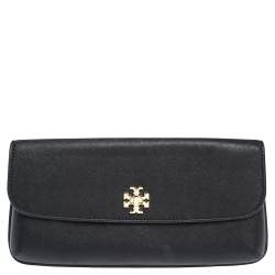 Pre Owned Tory Burch Black Leather Diana Clutch