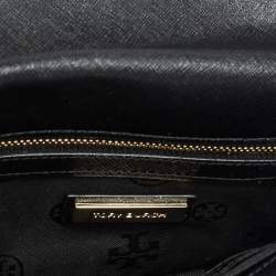 Pre Owned Tory Burch Black Leather Diana Clutch