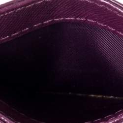 Pre Owned حافظة بطاقات توري بورش "روبينسون" جلد بنفسجي