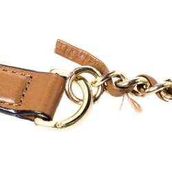 Pre Owned Tory Burch Tan Leather Chelsea Flap Shoulder Bag