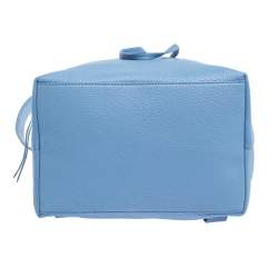 Pre Owned Tory Burch Blue Leather Brody Drawstring Backpack