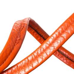 مملوكة مسبقًا Tory Burch Orange Leather Shopper Tote