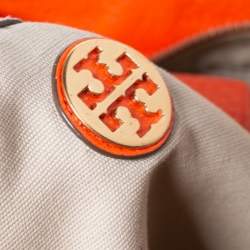 مملوكة مسبقًا Tory Burch Orange Leather Shopper Tote