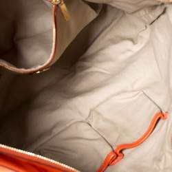 مملوكة مسبقًا Tory Burch Orange Leather Shopper Tote