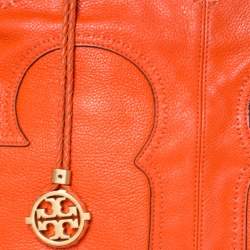 مملوكة مسبقًا Tory Burch Orange Leather Shopper Tote