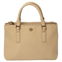 Tory Burch Beige Canvas and Leather Blake Shopper Tote Tory Burch | The  Luxury Closet