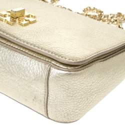 مملوكة مسبقًا Tory Burch Gold Leather Mercer Shoulder Bag