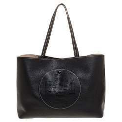 مملوكة مسبقًا حقيبة شوبر توري برش جلد أسود مثقب