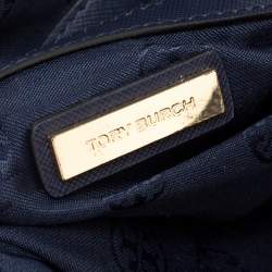 Pre Owned حقيبة توري برش دوم ميني روبنسون جلد أزرق كحلي محاكة