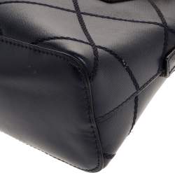 Pre Owned حقيبة توري برش دوم ميني روبنسون جلد أزرق كحلي محاكة