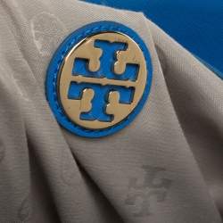 مملوكة مسبقًا Tory Burch Blue Leather Shopper Tote