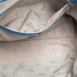 مملوكة مسبقًا Tory Burch Blue Leather Shopper Tote