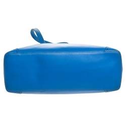 مملوكة مسبقًا Tory Burch Blue Leather Shopper Tote