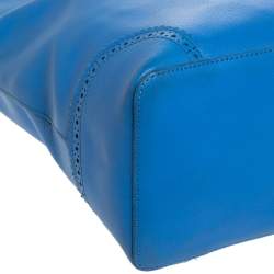 مملوكة مسبقًا Tory Burch Blue Leather Shopper Tote