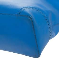 مملوكة مسبقًا Tory Burch Blue Leather Shopper Tote