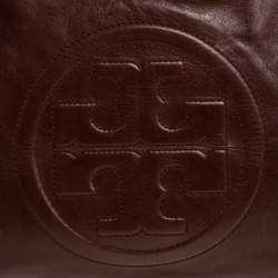 مملوكة مسبقًا حقيبة يد توري برش بومب جلد بنية