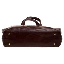 مملوكة مسبقًا حقيبة يد توري برش بومب جلد بنية