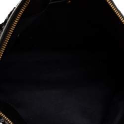 Pre Owned حذاء توري برش تايلون جلد أسود مغزول