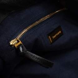 Pre Owned حذاء توري برش تايلون جلد أسود مغزول