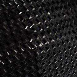 Pre Owned حذاء توري برش تايلون جلد أسود مغزول