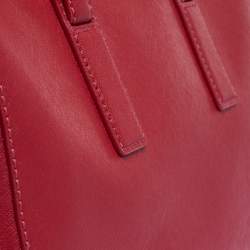 Tory Burch Red Leather Medium Robinson Boston Bag