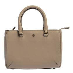 Tory Burch Taupe Leather Robinson Tote Tory Burch The Luxury Closet