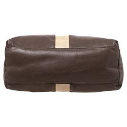 Tory Burch Brown/Beige Leather Shopper Tote