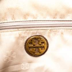 Tory Burch Brown/Beige Leather Shopper Tote