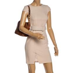 مملوكة مسبقًا Tory Burch Tan Leather Louisa Shoulder Bag