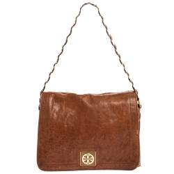 مملوكة مسبقًا Tory Burch Tan Leather Louisa Shoulder Bag