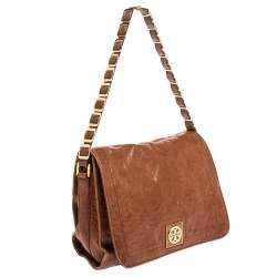 مملوكة مسبقًا Tory Burch Tan Leather Louisa Shoulder Bag
