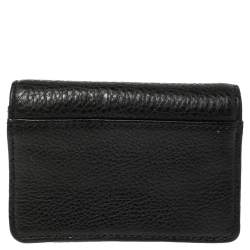 Pre Owned Tory Burch Black Leather Robinson Card Holder