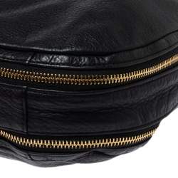 Pre Owned Tory Burch Black/Beige Leather and Snakeskin Effect Hobo
