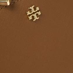 Pre Owned Tory Burch Tan Leather Bifold Card Holder 