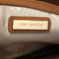 مملوكة مسبقًا Tory Burch Tan Leather Oversized Robinson Double Zip Tote